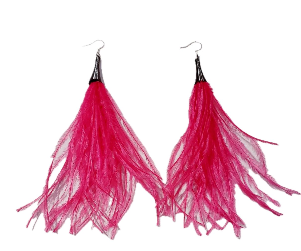 Ostrich Feather Earrings