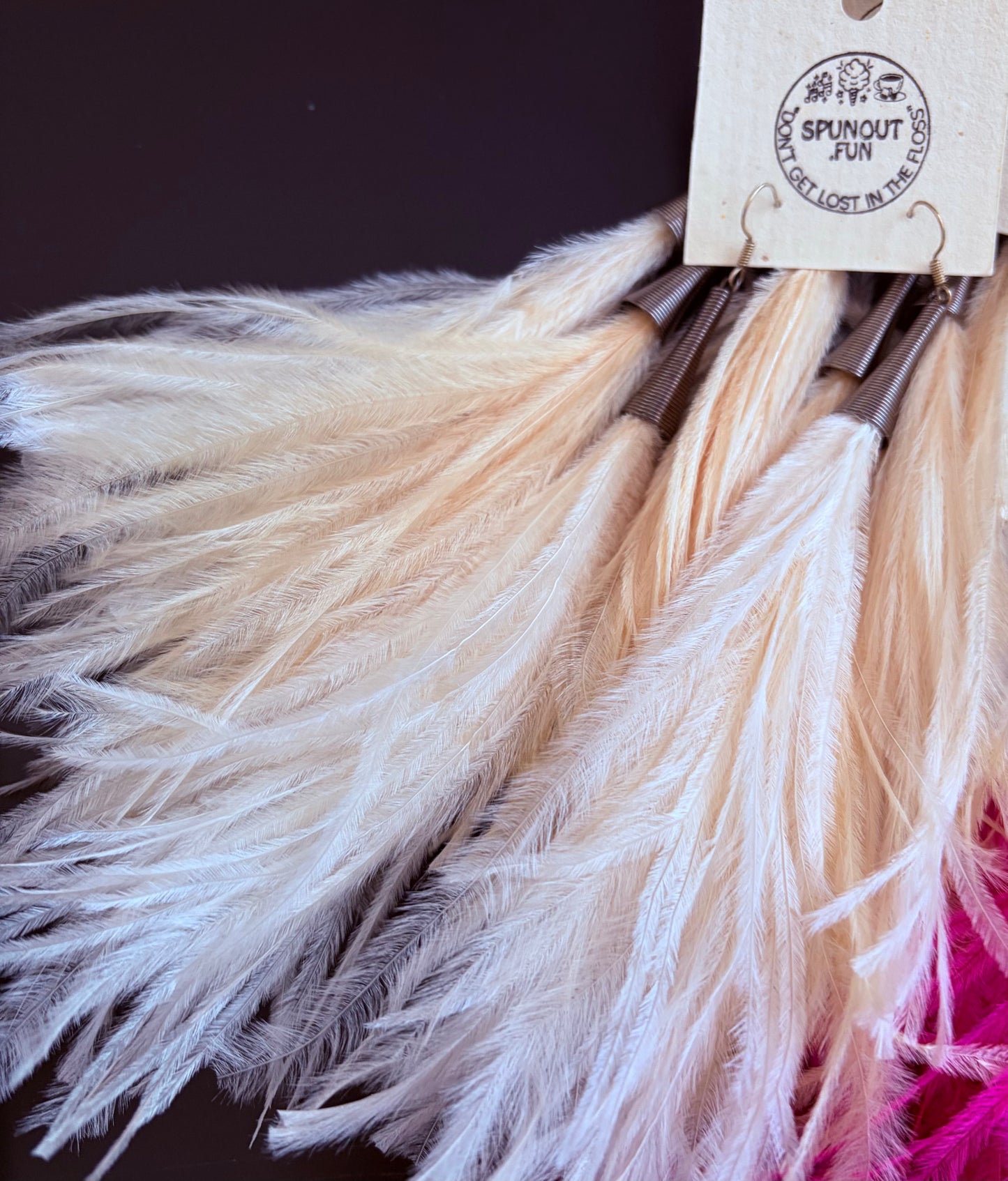 Ostrich Feather Earrings