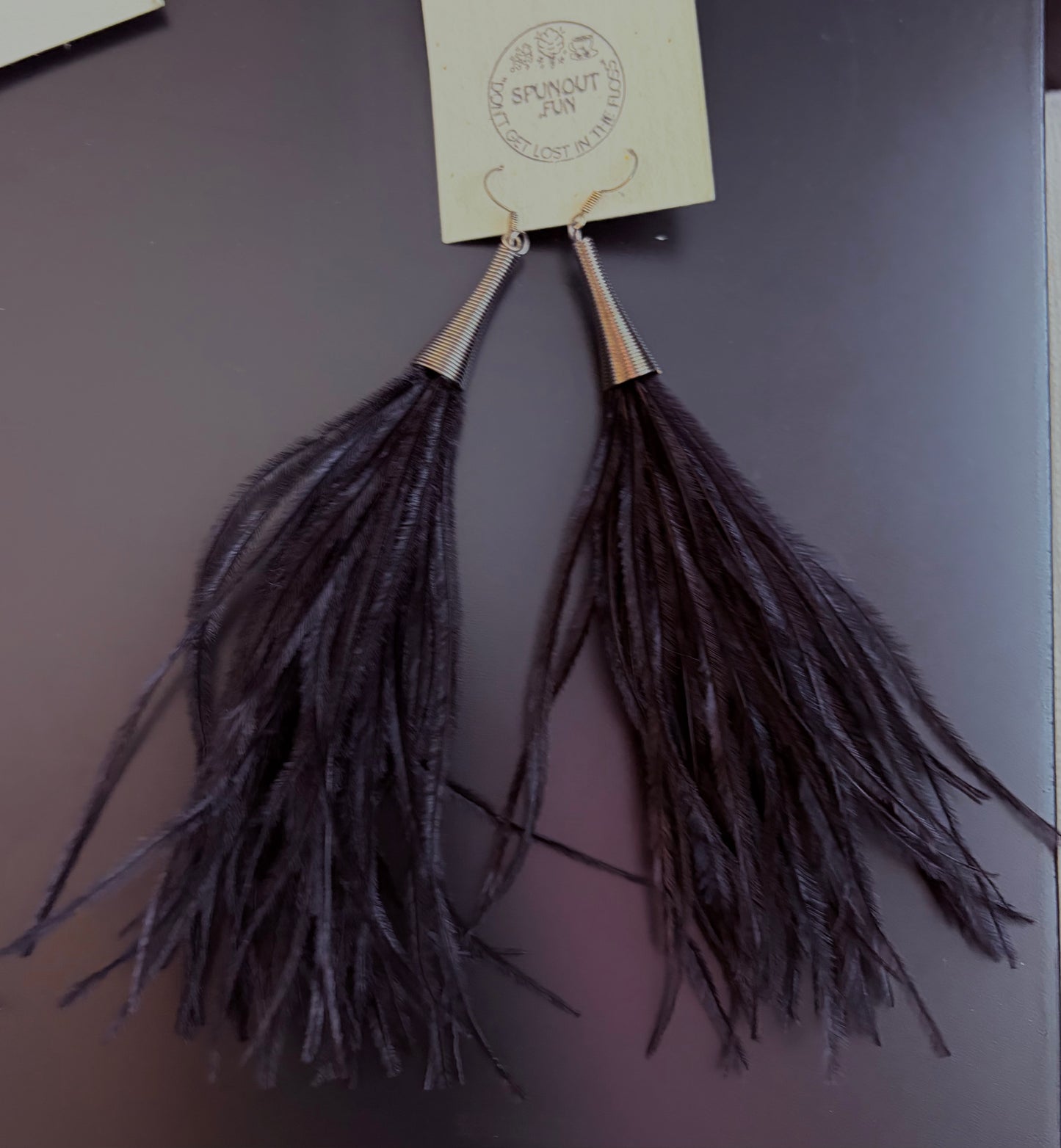 Ostrich Feather Earrings