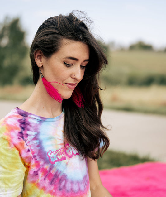Ostrich Feather Earrings