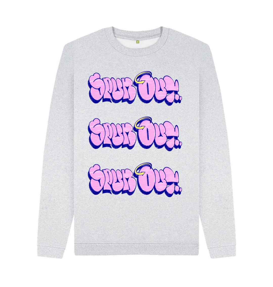 Grey Recycled Printed Sweater Front