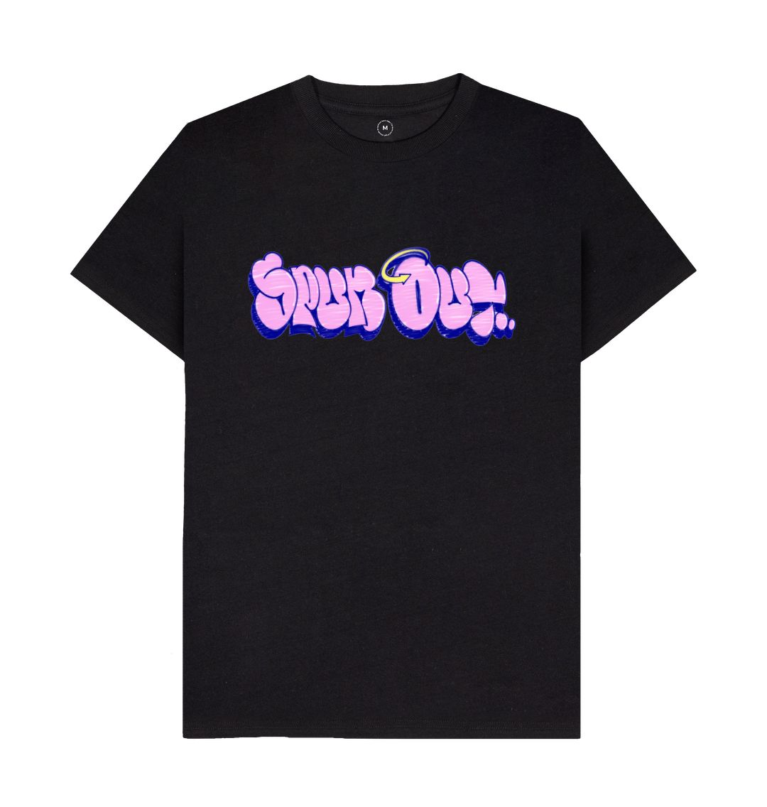 Black \"Throwie\" Graffiti Logo T-shirt!